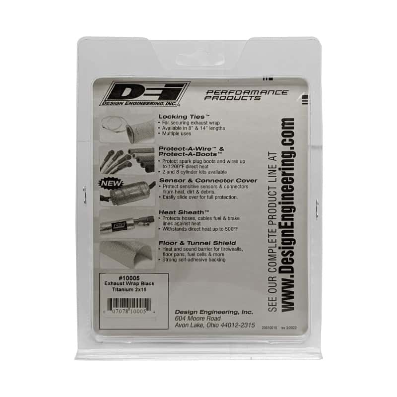 DEI — DEI Exhaust Wrap 2in x 15ft - Titanium - Black
Exhaust Wrap Kit - view 3