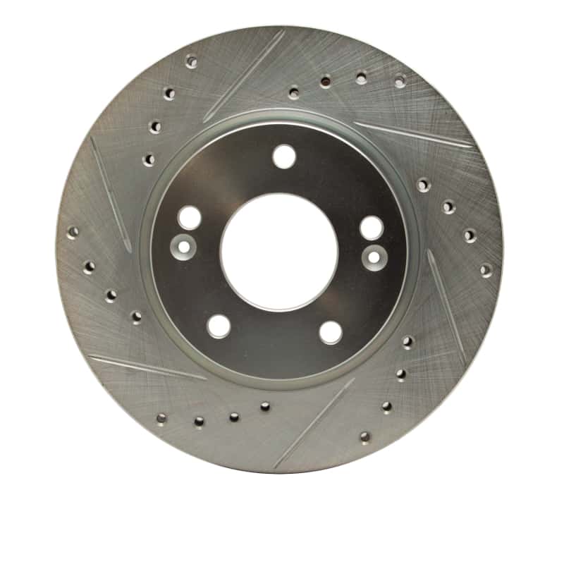 R1 Concepts — R1 07-10 Hyundai Elantra Front Left Drilled & Slotted Silver Brake Rotor
R1 Brake Rotor Drill - view 1