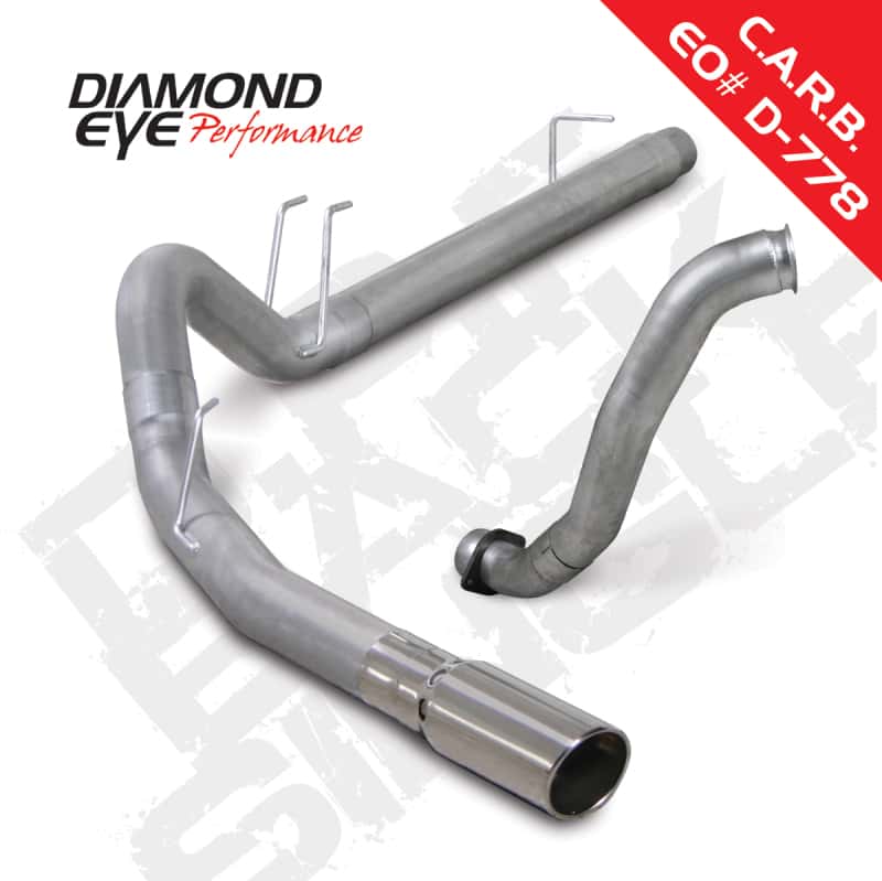 Diamond Eye Performance — Diamond Eye KIT 4in DPF-BACK w/ DP Single AL 08-10 Ford 6.4L Powerstroke F250/F350
KIT; 4in.; DPFBS; AL - view 1