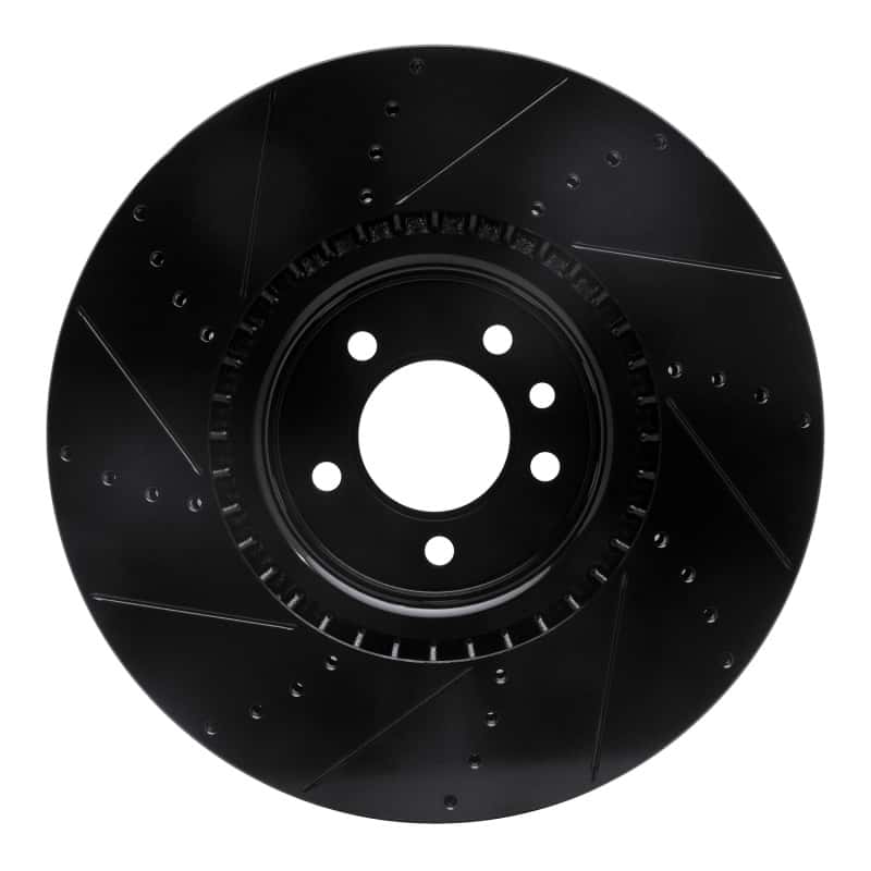 R1 Concepts — R1 2010-2017 Land Rover Range Rover Sport Front Right Drilled & Slotted Black Brake Rotor
R1 Brake Rotor Drill - view 5