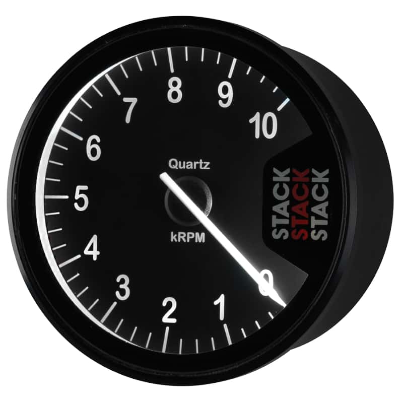 AutoMeter — Autometer Stack Clubman Tachometer 80mm 0-10K RPM - Black
Tach Club Blk 10kRPM - view 4