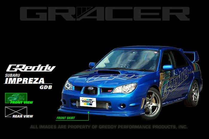 GReddy — GReddy 06-07 WRX & STi Front Lip Spoiler FRP - view 2