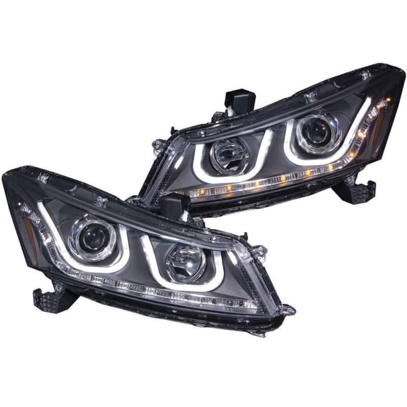 ANZO — ANZO 2008-2012 Honda Accord Projector Headlights w/ U-Bar Black
Head Light Set
HdLtSet - view 2
