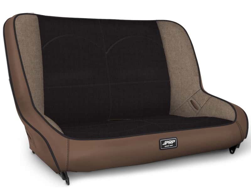PRP Seats — PRP Jeep CJ7/YJ Low Back Rear Bench - Tan / Black
Bench - view 1