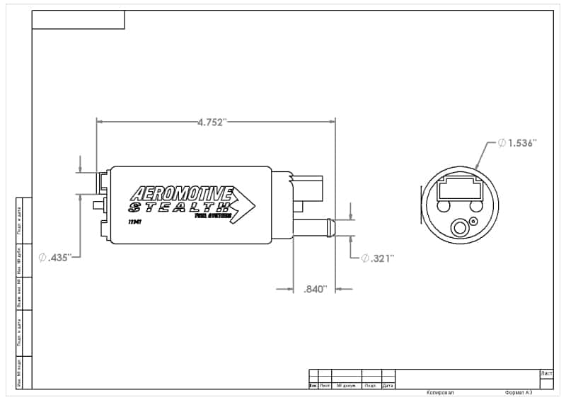 Aeromotive — Aeromotive 340 Series Stealth In-Tank E85 Fuel Pump - Offset Inlet - view 16