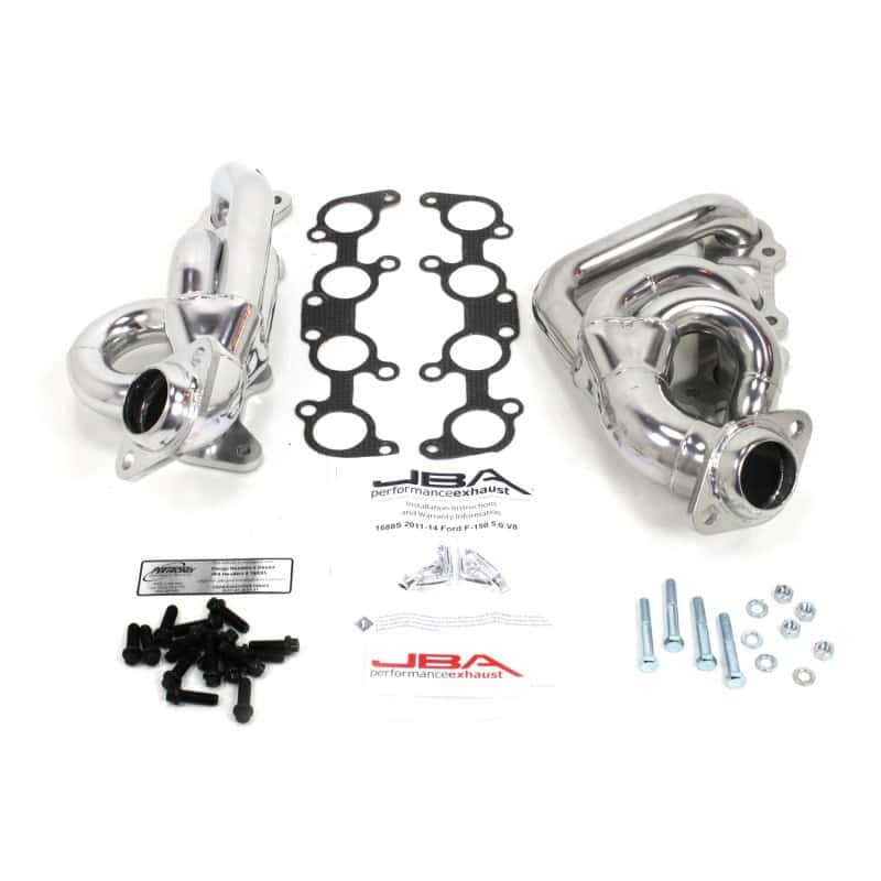 JBA — JBA 11-14 Ford F-150 5.0L Coyote 1-5/8in Primary Silver Ctd Cat4Ward Header
Exhaust Header - view 2