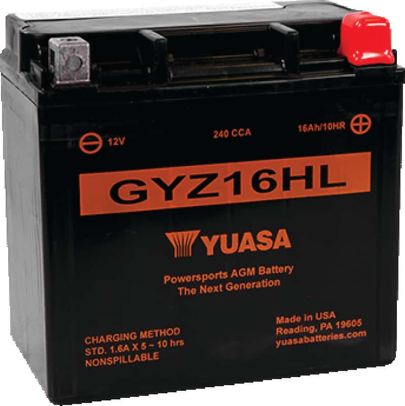 Yuasa Battery — Yuasa GYZ16HL High Performance Maintenance Free AGM 12-Volt Battery - view 1