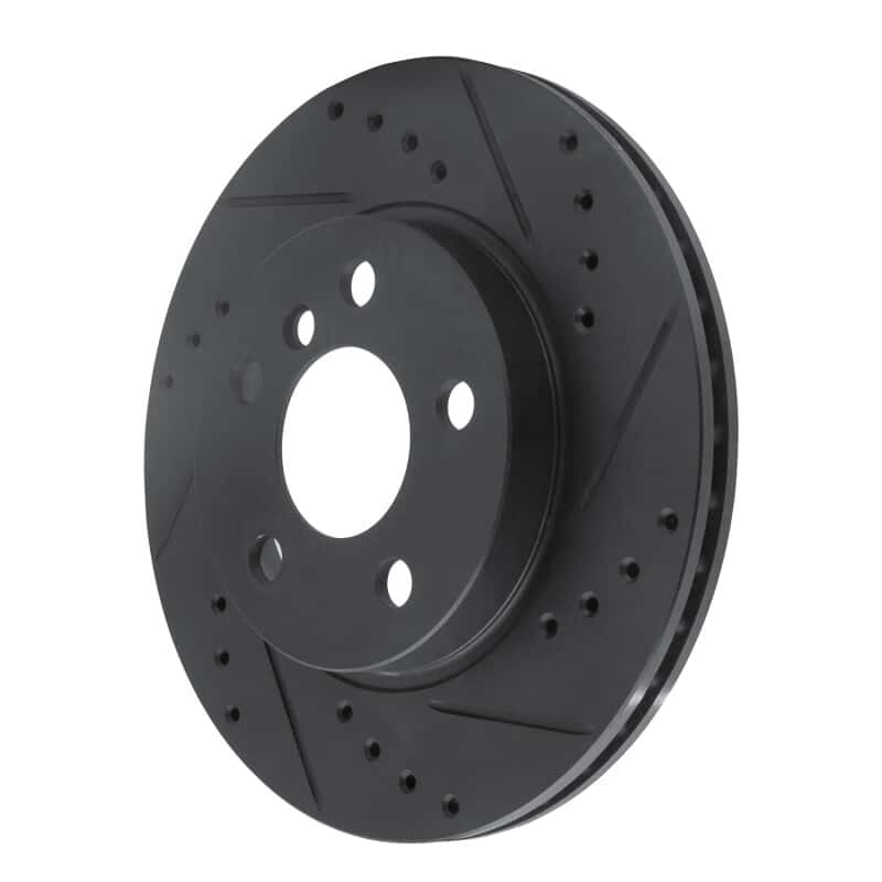 R1 Concepts — R1 14-21 BMW i3 Front Right Drilled & Slotted Black Brake Rotor
R1 Brake Rotor Drill - view 2