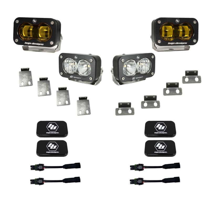 Baja Designs — Baja Designs 21+ Ford Raptor/Bronco S2 SAE Pro Fog Pocket Light Kit - view 3