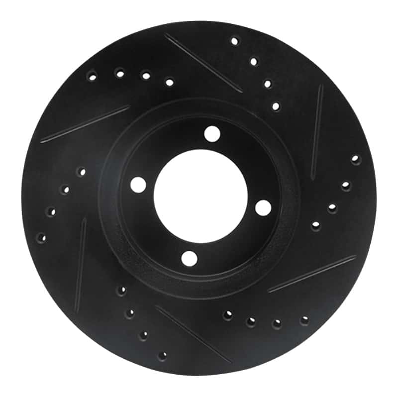 R1 Concepts — R1 84-87 Toyota Corolla (US/Canada) Front Left Drilled & Slotted Black Brake Rotor
R1 Brake Rotor Drill - view 5