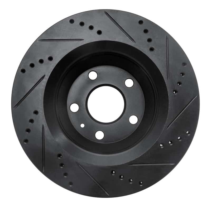 R1 Concepts — R1 08-15 Audi TTS Quattro Rear Left Drilled & Slotted Black Brake Rotor
R1 Brake Rotor Drill - view 5