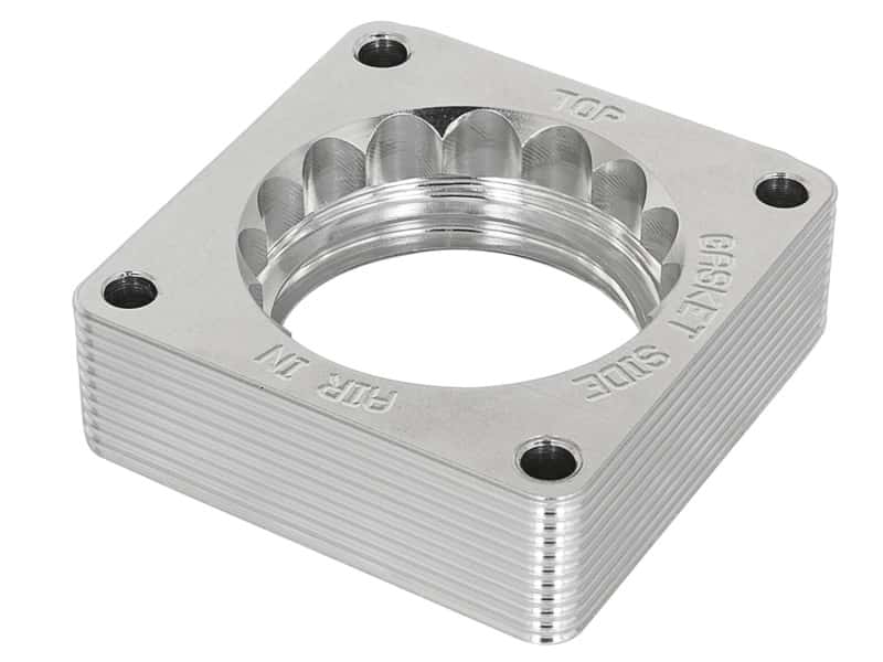 aFe — aFe Silver Bullet Throttle Body Spacer 03-06 Nissan 350Z V6 3.5L (VQ35DE)
Throttle Body Spacer - view 2