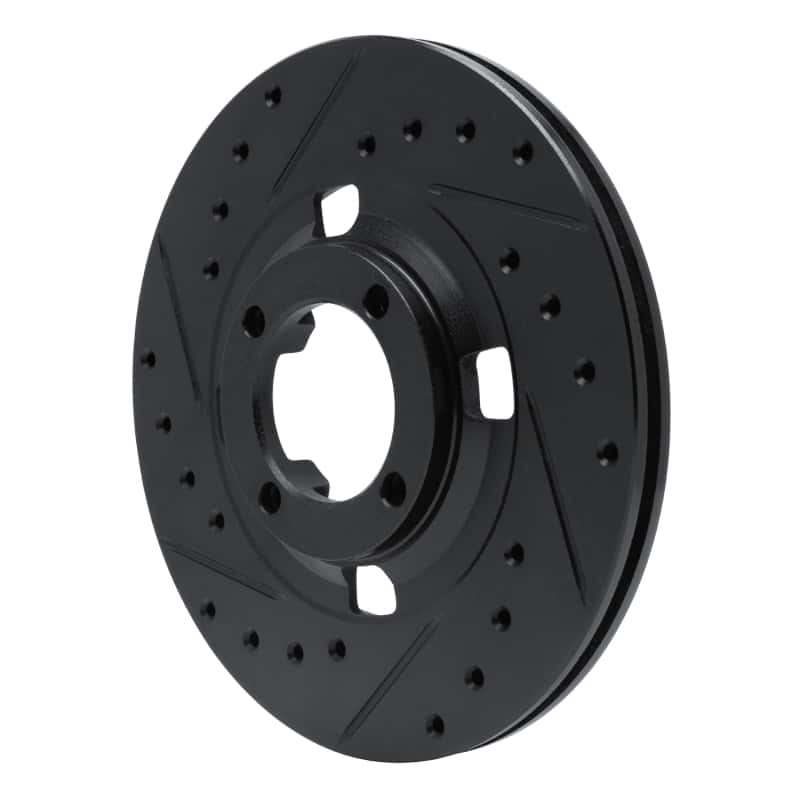 R1 Concepts — R1 83-89 Isuzu Impulse Front Left Drilled & Slotted Black Brake Rotor
R1 Brake Rotor Drill - view 2
