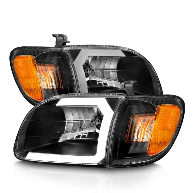 ANZO — ANZO 00-04 Toyota Tundra (Fits Reg/Acc Cab Only) Crystal Headlights w/Light Bar Black w/Corner Light
Head Light Set
HdLtSet - view 8