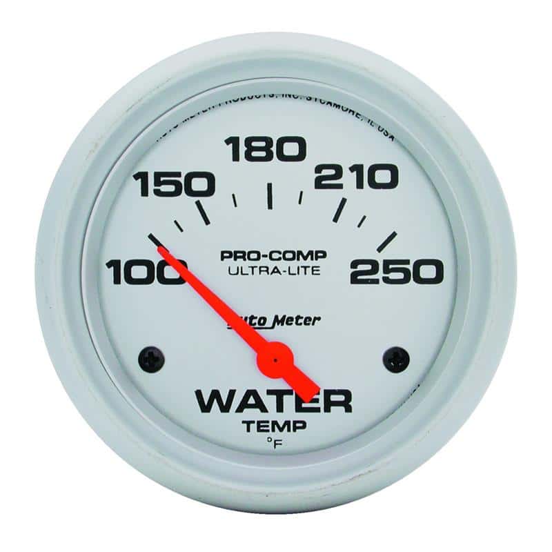AutoMeter — Autometer Ultra-Lite 66.7mm Short Sweep Electronic 100-250 Degree Water Temperature Gauge
2-5/8" WATER TEMP, 1 - view 1
