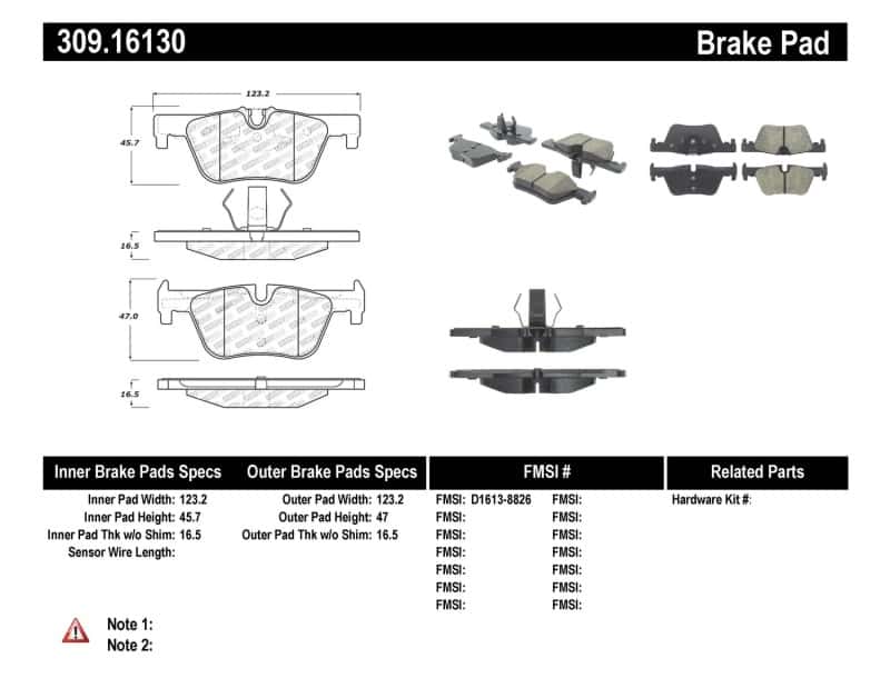 Stoptech — StopTech Performance Brake Pads
Sprt Brk Pad W/Hdwr - view 1
