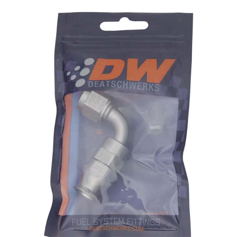 DeatschWerks — DeatschWerks 6AN Female Swivel 90-Degree Hose End PTFE (Incl. 1 Olive Insert) - view 2