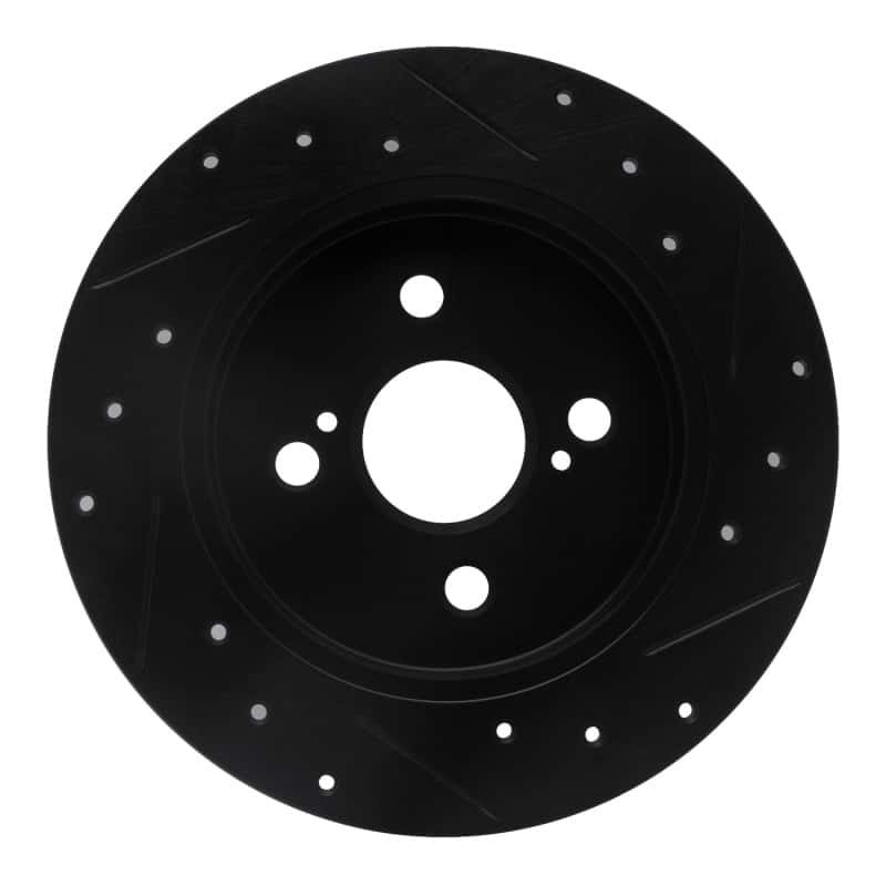 R1 Concepts — R1 12-18 Toyota Yaris (USA/Canada) Rear Left Drilled & Slotted Black Brake Rotor
R1 Brake Rotor Drill - view 5
