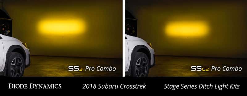 Diode Dynamics — Diode Dynamics 18-21 Subaru Crosstrek Stage Series 2in LED Ditch Light Kit - Yellow Pro Combo - view 6