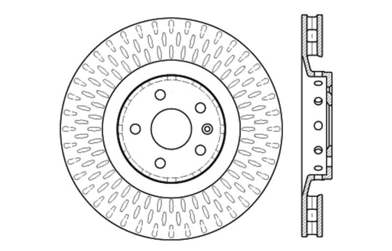 Stoptech — StopTech Drilled & Slotted Left Sport Brake Rotor for 2009 Cadillac CTS-V
Slot/Drill Rotor - view 2