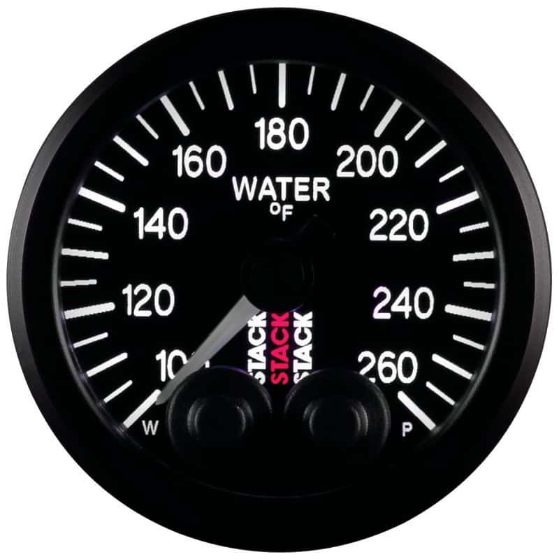 AutoMeter — Autometer Stack Pro Control 52mm 100-260 deg F Water Temp Gauge - Black (1/8in NPTF Male)
Ga WTmp PC Blk 260F - view 1
