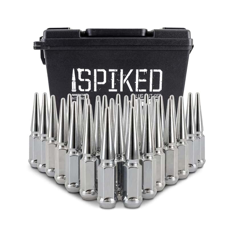 Mishimoto — Mishimoto Mishimoto Steel Spiked Lug Nuts M14 x 1.5 32pc Set Chrome
Spiked Lug Nuts - view 4