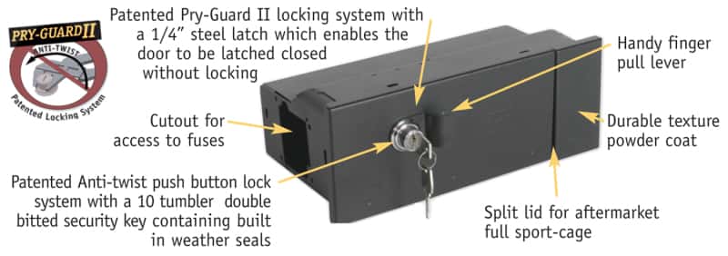 Tuffy Products — Tuffy Bronco Security Glovebox 196677- Black - view 4