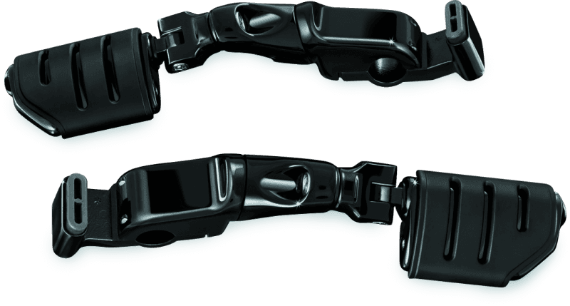 Kuryakyn — Kuryakyn Ergo II Trident Dually ISO Pegs With Long Arms Gloss Black - view 1