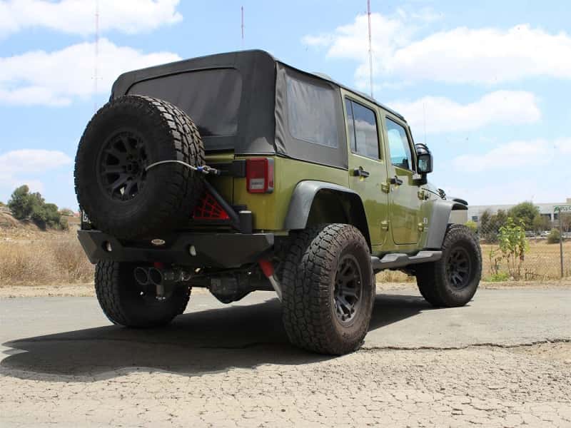 aFe — aFe Rebel Series Cat-Back 2.5in Dual Center Exit SS Exhaust w/ Black Tips 07-14 Jeep Wrangler V6
Cat-Back Exhaust - view 7