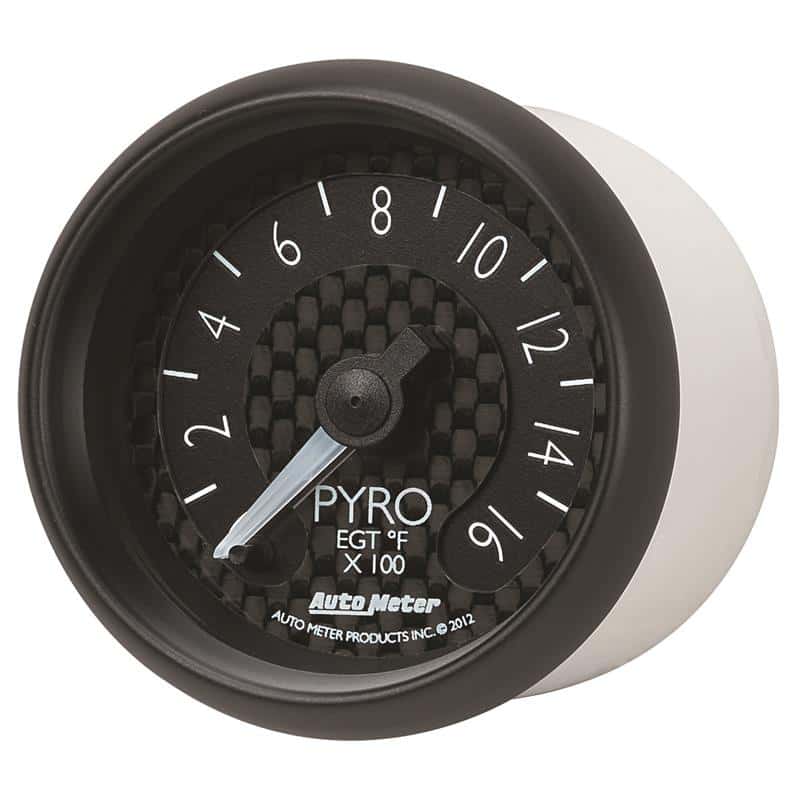 AutoMeter — Autometer GT Series 52mm Full Sweep Electronic 0-1600 Deg F EGT/Pyrometer Gauge
2-1/16" PYROMETER KI - view 2