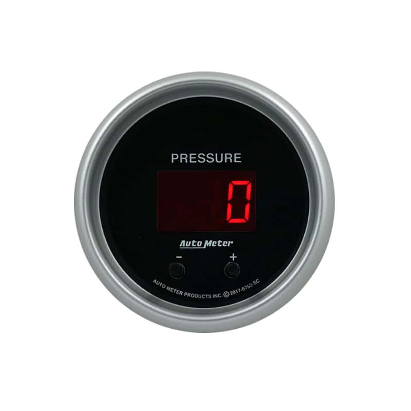 AutoMeter — Autometer 52.4mm Black Switchable 0-1600 PSI/0-110 BAR Fluid Pressure Sport-Comp Elite Digital Gauge - view 4