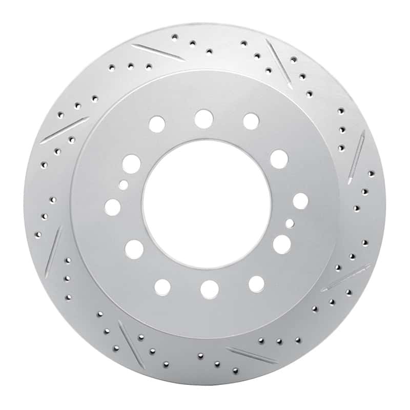 R1 Concepts — R1 01-09 Lexus Gx470 Rear Right Drilled & Slotted Geo-Carbon Rotor - view 1