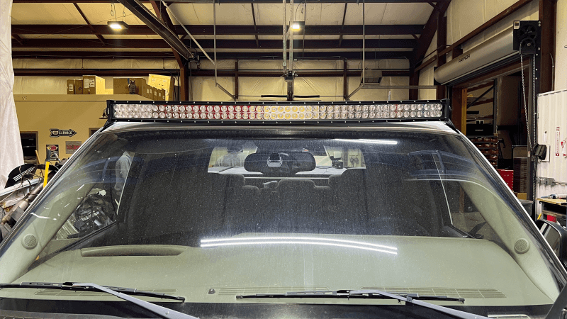 Fishbone Offroad — Fishbone Offroad 99-06 Chevrolet Silverado/Tahoe/Suburban Roof Mounted 50in Lightbar Bracket - Black - view 6