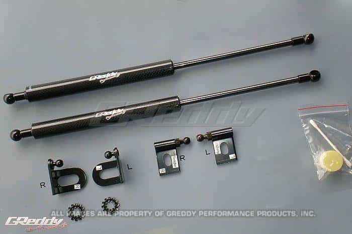 GReddy — GReddy 08-11 Mitsubishi Evo X CZ4A Engine Hood Lifter Kit (Designed for OEM weight hoods.) - view 1