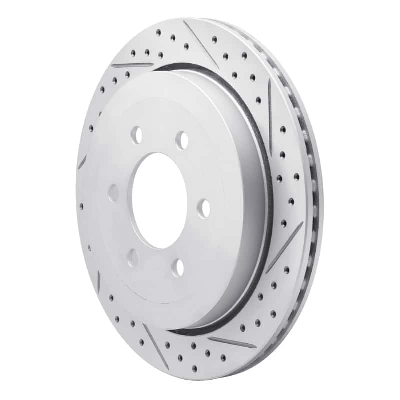 R1 Concepts — R1 07-17 Ford Expedition Rear Right Drilled & Slotted Geo-Carbon Rotor - view 2
