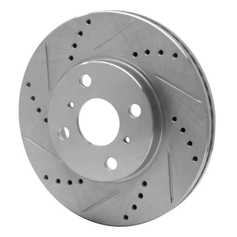 R1 Concepts — R1 04-06 Scion XA Front Left Drilled & Slotted Silver Brake Rotor
R1 Brake Rotor Drill - view 2