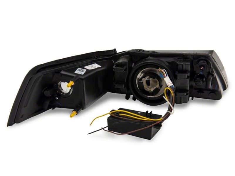 Raxiom — Raxiom 99-04 Ford Mustang Axial Series Headlights w/ Sequential LED Bar- Blk Housing (Clear Lens)
Headlights - view 6