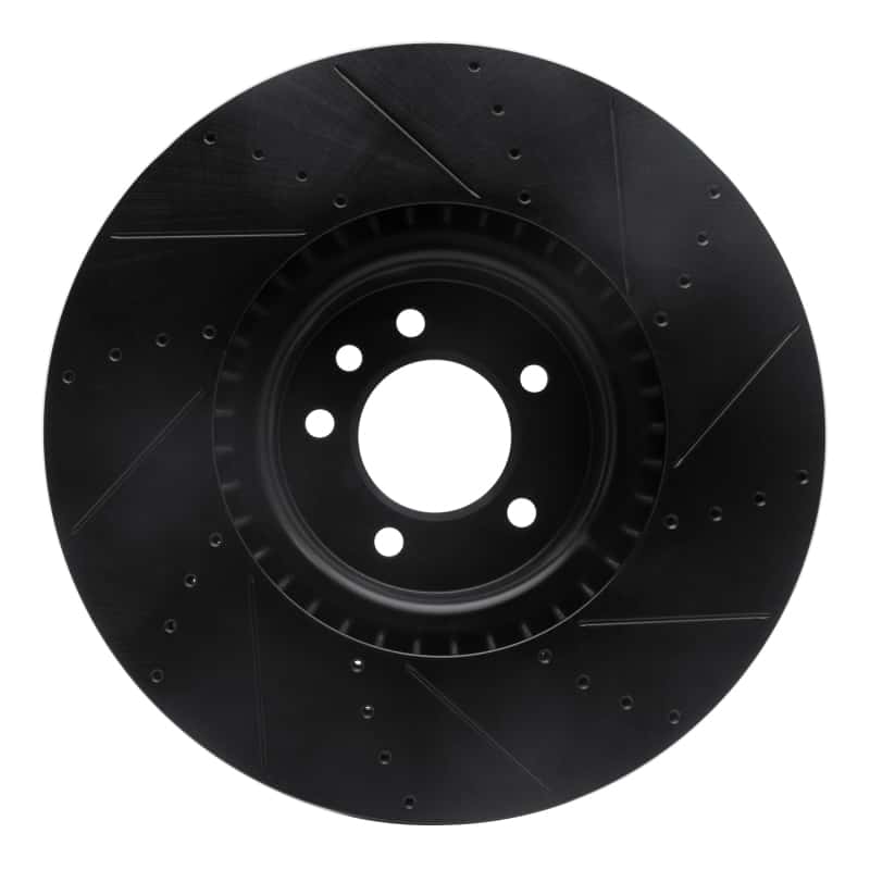 R1 Concepts — R1 18-25 Land Rover Defender 110 Front Left Drilled & Slotted Black Brake Rotor
R1 Brake Rotor Drill - view 5