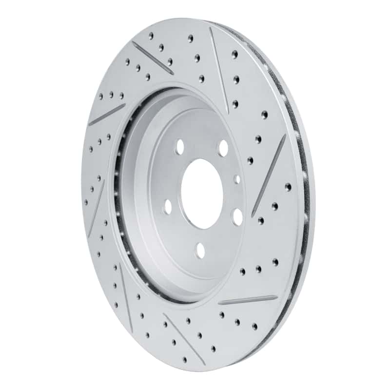 R1 Concepts — R1 17-25 Tesla Model 3 Rear Left Drilled & Slotted Geo-Carbon Rotor - view 4