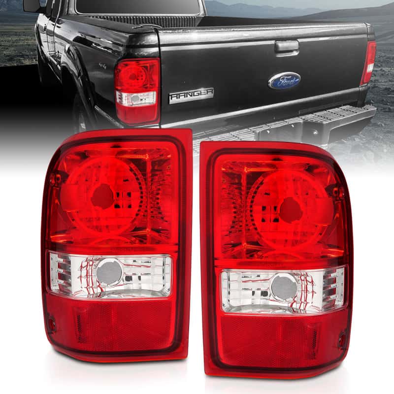 ANZO — ANZO 2001-2011 Ford Ranger Taillights w/ Red/Clear Lens (OE Replacement) Pair - view 1