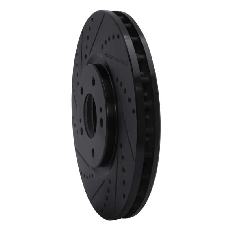 R1 Concepts — R1 03-06 Mitsubishi Lancer Front Left Drilled & Slotted Black Brake Rotor
R1 Brake Rotor Drill - view 2