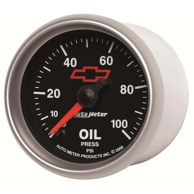 AutoMeter — Autometer GM Bowtie Black 2-1/16in 0-100 PSI Oil Pressure - Stepper Motor
2-1/16" OIL PRESS, 0 - view 2