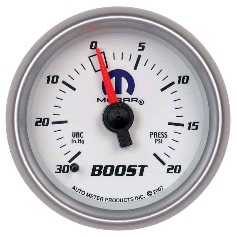 AutoMeter — Autometer Mopar 52mm Mechanical 30 In Hg-Vac/20 PSI Vacuum/Boost Gauge
MOPAR #77060032, 2-1 - view 1