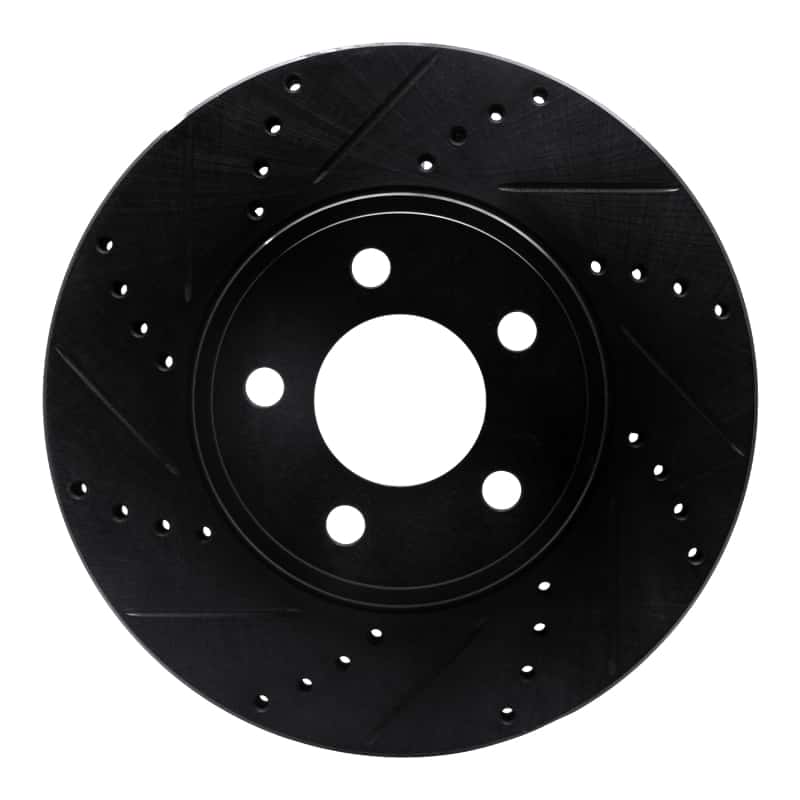 R1 Concepts — R1 03-11 Ford Crown Victoria Front Left Drilled & Slotted Black Brake Rotor
R1 Brake Rotor Drill - view 1