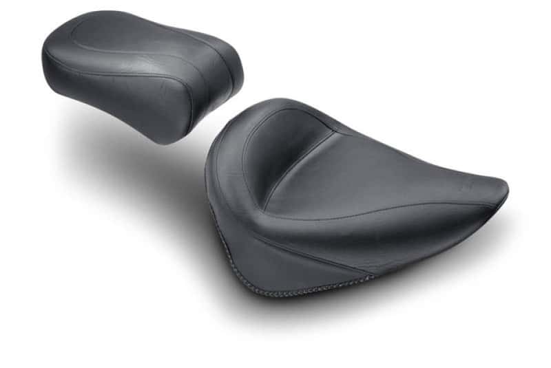 Mustang Motorcycle — Mustang 00-15 Harley Softail Standard Rear Tire Standard Touring Solo Seat - Black - view 1