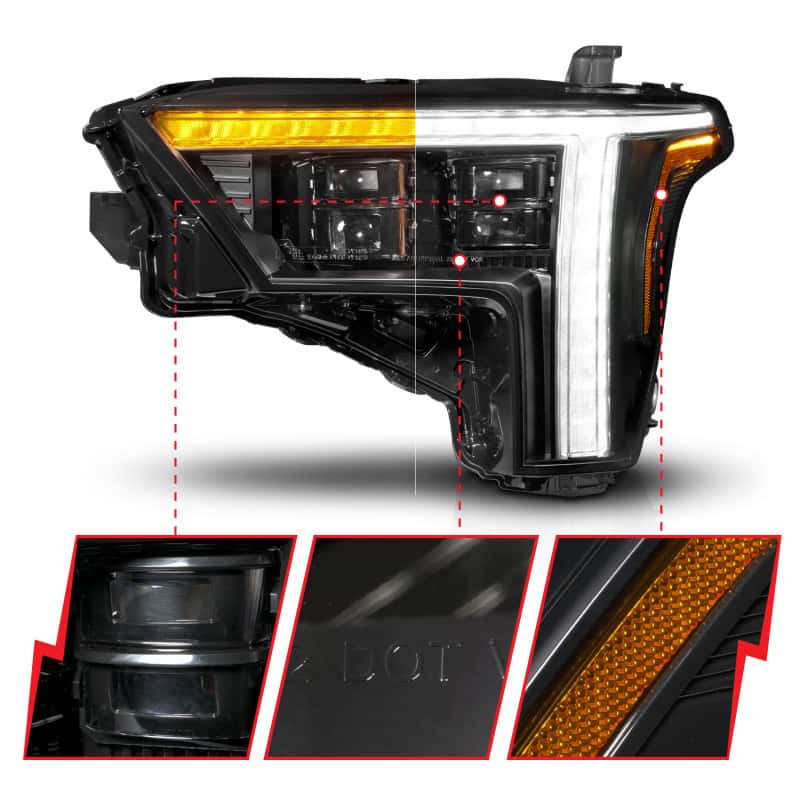 ANZO — ANZO 22-24 Toyota Tundra (w/Factory LED Refl.) Z-Series Full LED Proj Headlights - Driver Side ONLY - view 10