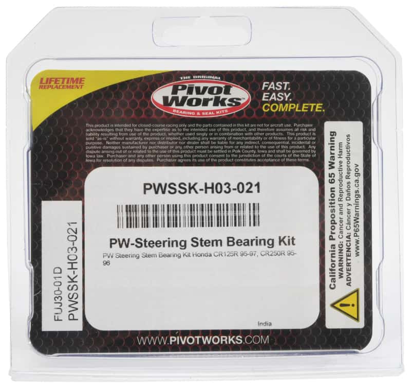 Pivot Works — Pivot Works 95-97 Honda CR125R Steering Stem Bearing Kit - view 3
