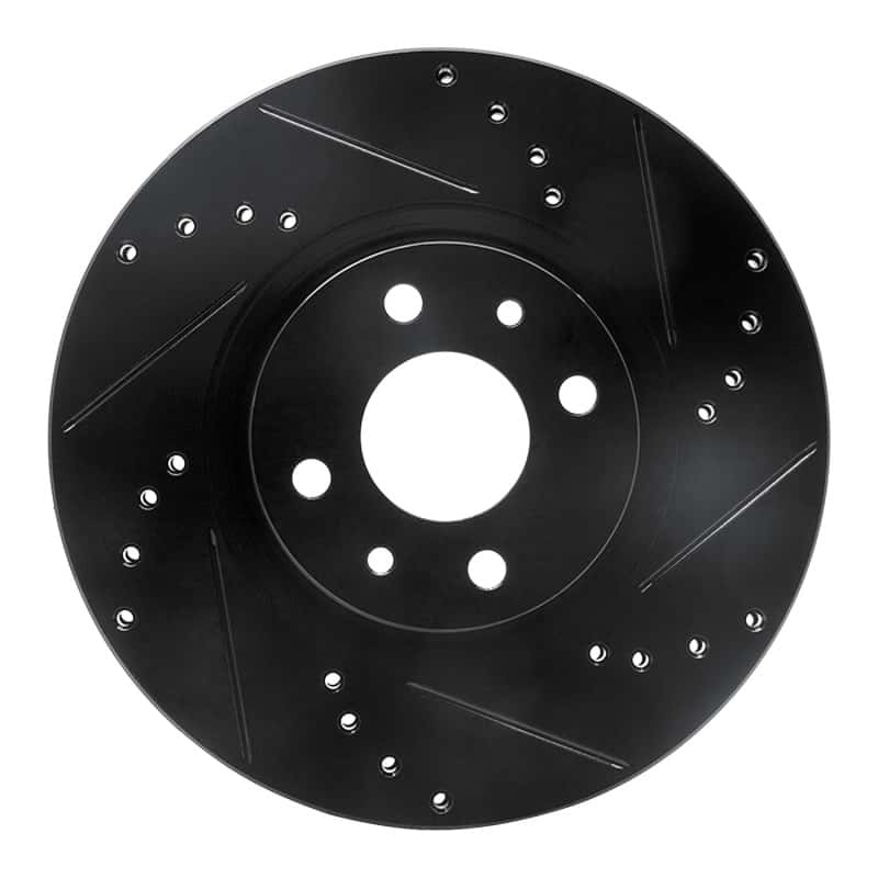 R1 Concepts — R1 2012-2019 Fiat 500E Front Right Drilled & Slotted Black Brake Rotor
R1 Brake Rotor Drill - view 1