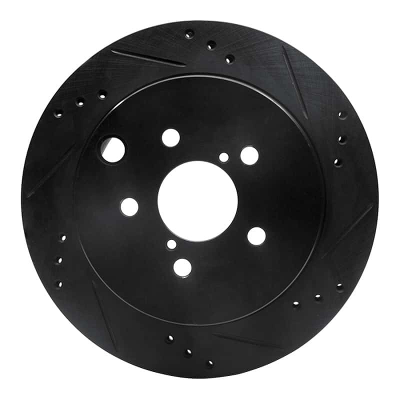 R1 Concepts — R1 14-18 Subaru Forester Rear Right Drilled & Slotted Black Brake Rotor
R1 Brake Rotor Drill - view 1