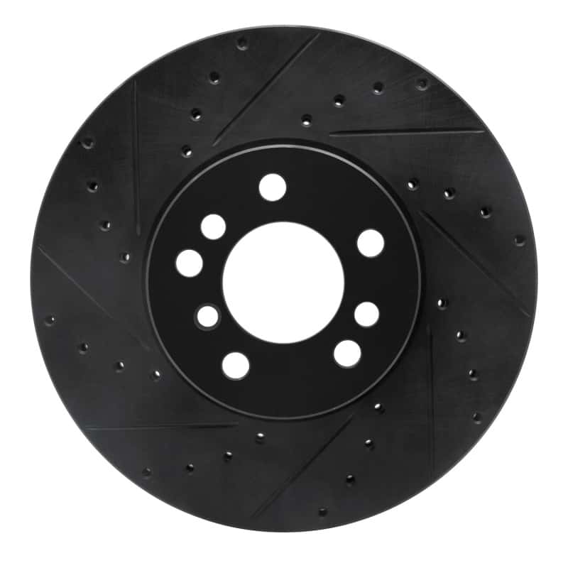 R1 Concepts — R1 00-06 BMW X5 Front Left Drilled & Slotted Black Brake Rotor
R1 Brake Rotor Drill - view 1
